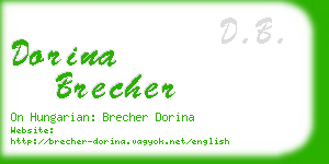 dorina brecher business card